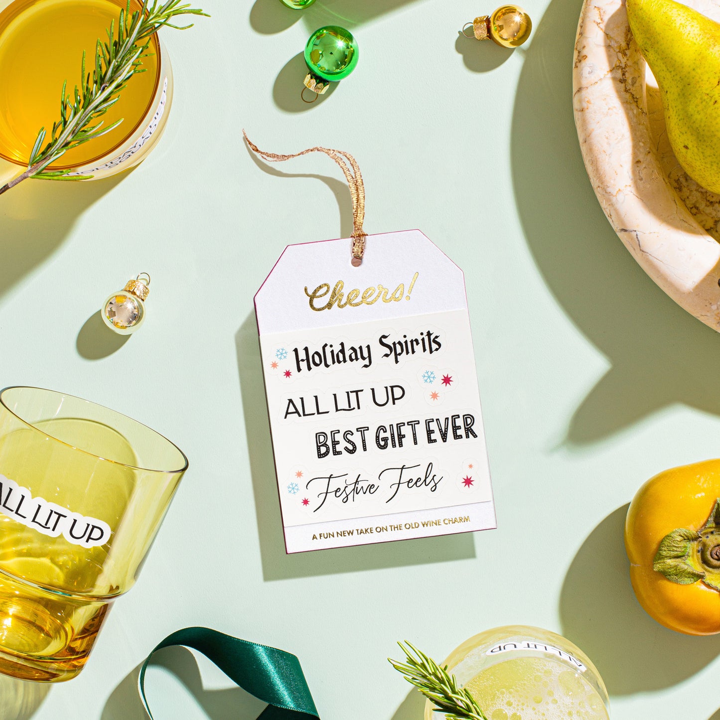 Holiday Drink Markers Gift Tag (2 Pack)